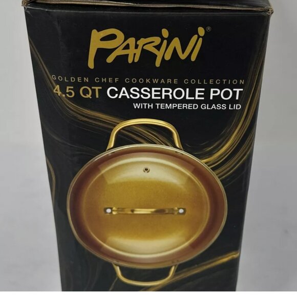Parini 4.5 Qt. Casserole Pot Golden Chef Cookware Collection - Picture 2 of 6